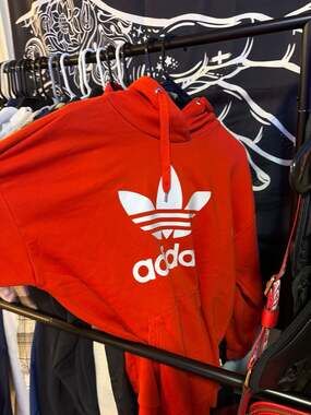 adidas Originals Adicolor Trefoil Hoodie Lush Red